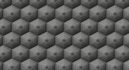 Abstract Hexagonal Pattern By Generated AI