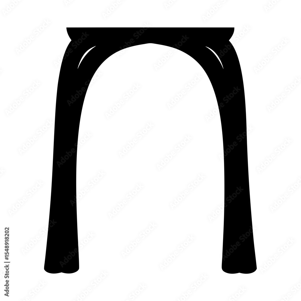 Poster simple black and white image of an archway structure design