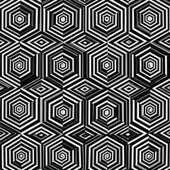 Abstract Hexagonal Pattern By Generated AI