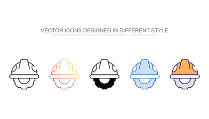 Engineering helmet icon design with white background stock illustration
