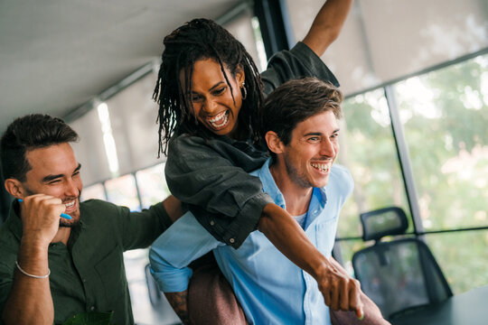 Business teamwork results are motivated by business success victory loyalty unity concept