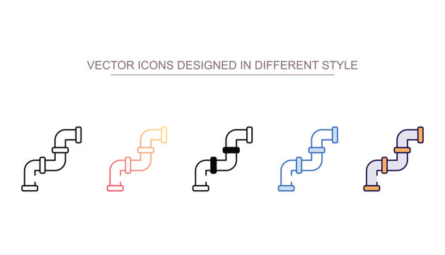 Water pipe icon design with white background stock illustration