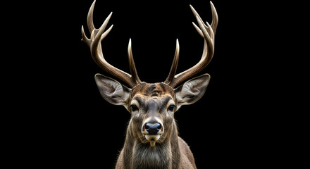 Deer Portrait with Antlers