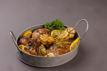 Za'atar Chicken is Roasted Chicken Thighs with Za'atar Spices. 