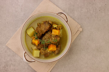 Aloo Gosht is Pakistani Mutton Curry with Potatoes.  