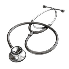 Sleek black and silver stethoscope medical instrument healthcare