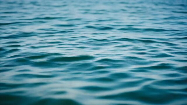 Abstract Blue Sea Water Wave Surface Texture Background with Sun Reflection for Adobe Stock Photo