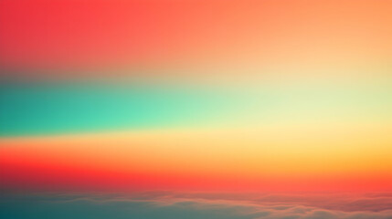 Naklejka premium Ethereal sunrise over the clouds with vibrant colors, creating a dreamy and inspiring atmosphere