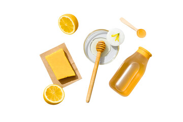 Sweet ingredients for baking, isolated on white, PNG