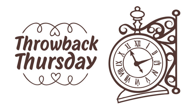 Celebrating nostalgic moments with a classic clock design and throwback Thursday theme