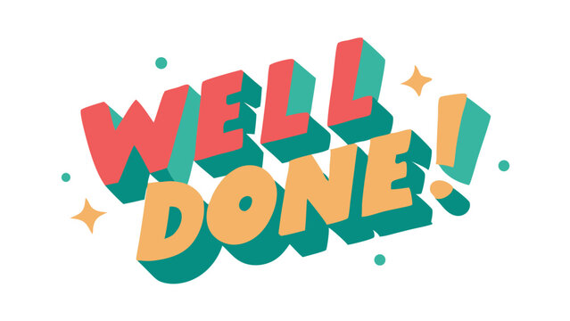 Celebrate success with a cheerful well done message for achievement and recognition