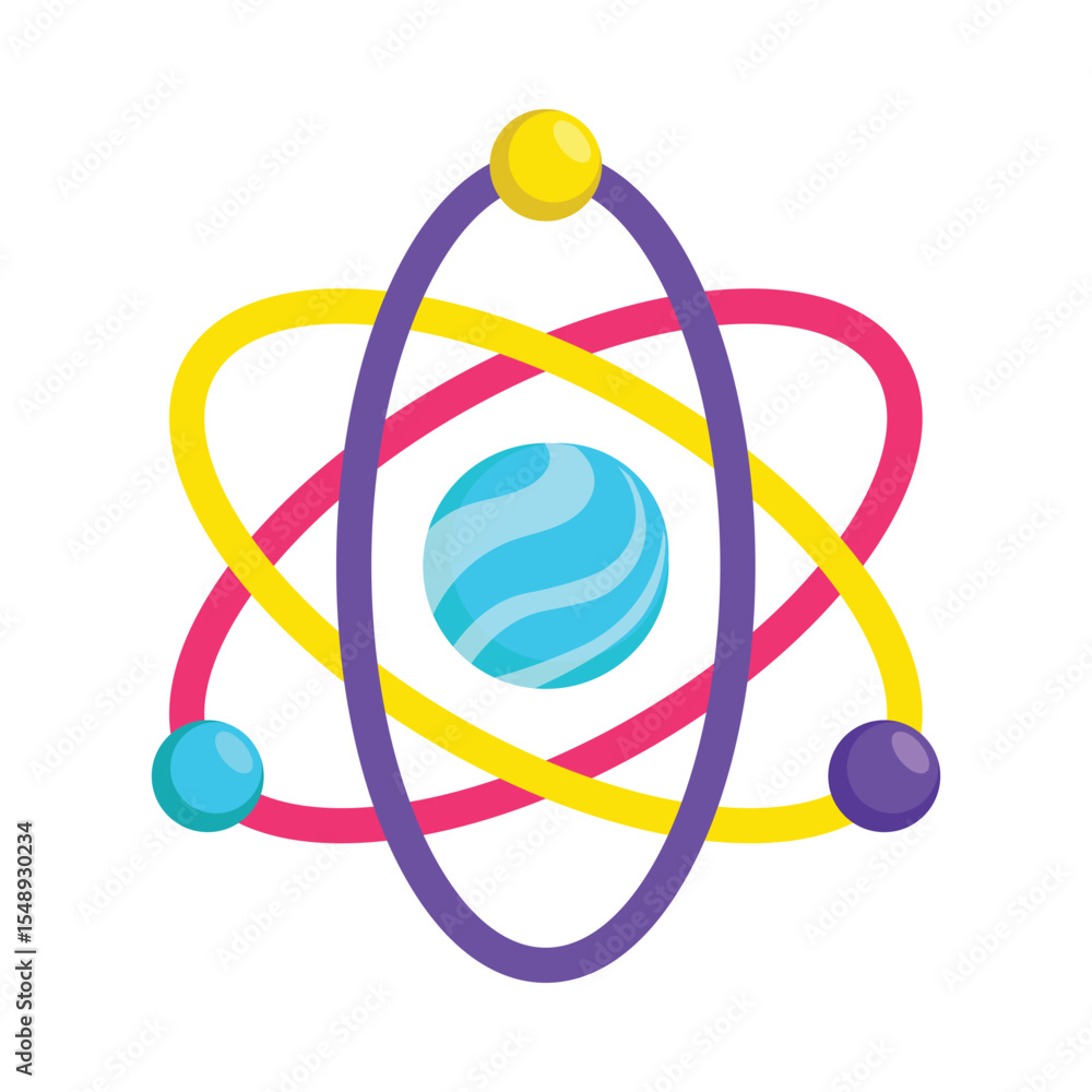Poster atom vector style icons. eps 10 file.