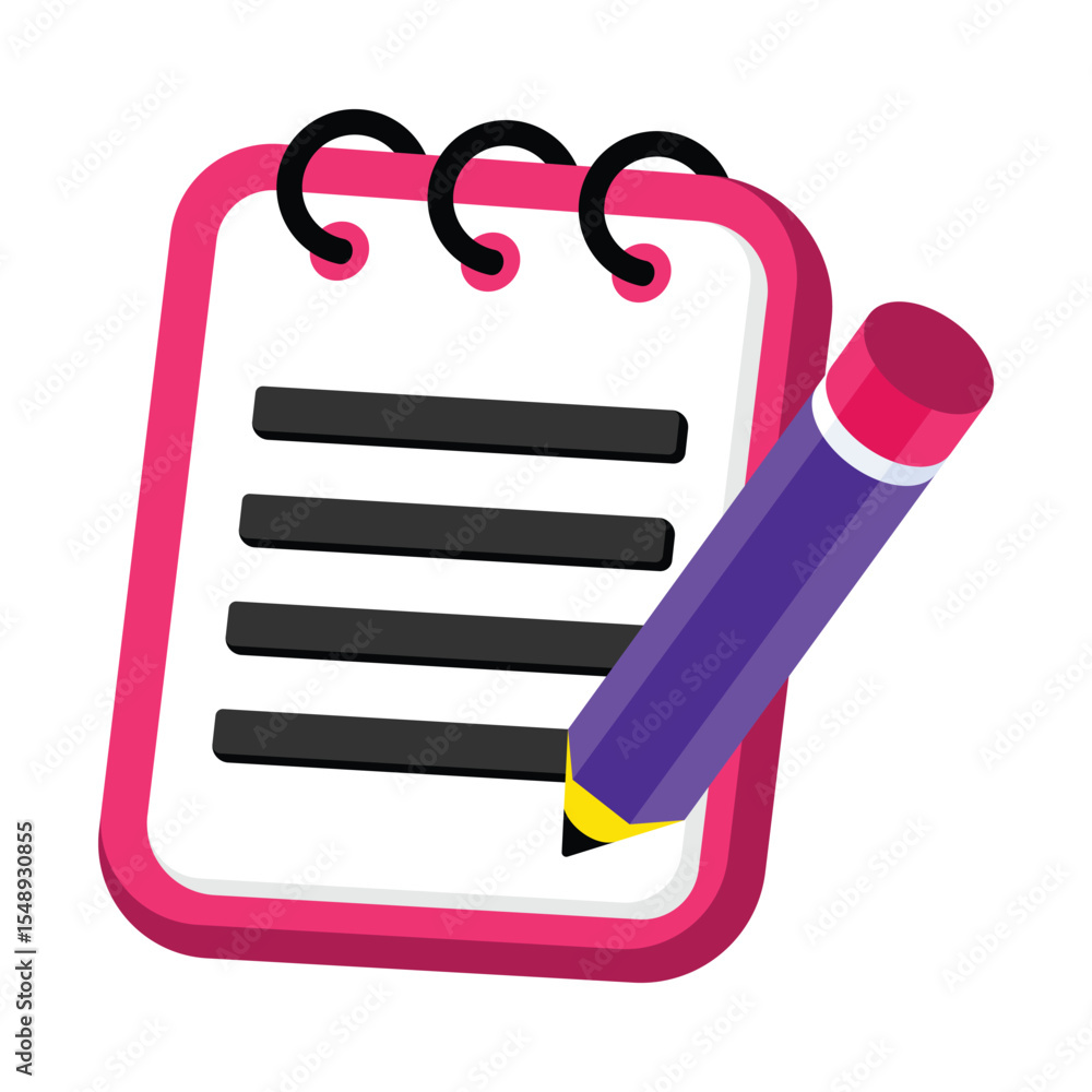 Poster taking notes vector style icons. eps 10 file.
