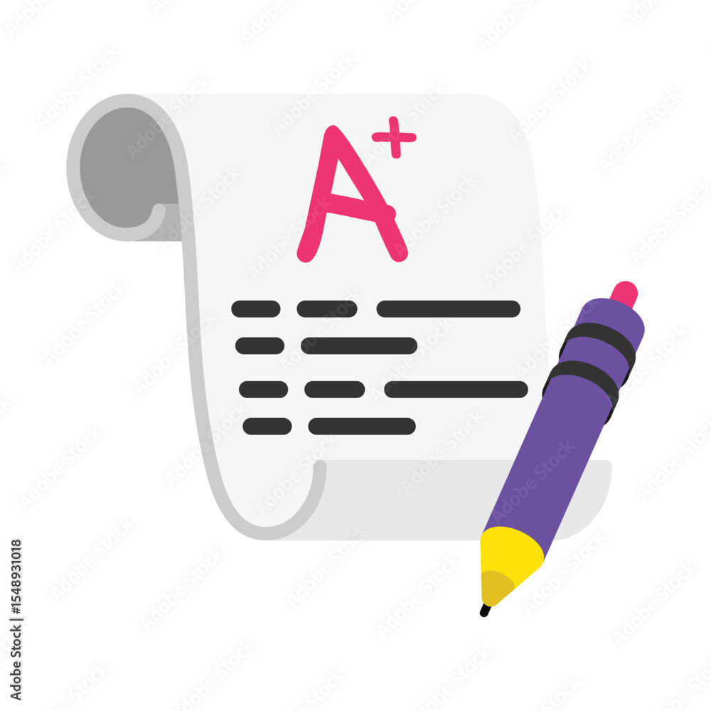 Poster exam result vector style icons. eps 10 file.
