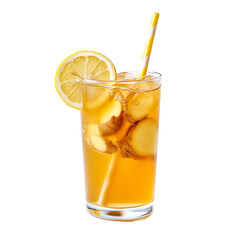 Fototapeta premium Refreshing Iced Tea with Lemon and Ice in a Glass