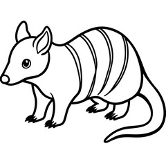 Monochrome Zorilla Animal Line Drawing
