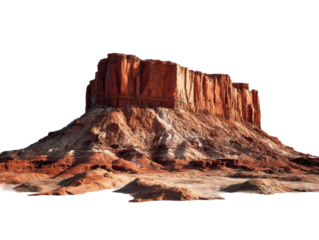 Majestic Desert Mesa Flat Topped Rock Formation Geological Landmark