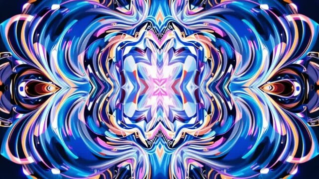 Abstract blue and white seamless tribal geometric pattern vector Abstract Background video 