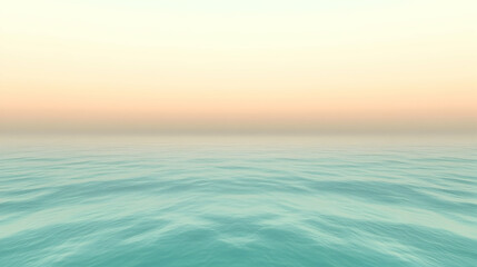 Obraz premium Serene ocean view at sunrise with gentle waves and soft gradient sky background