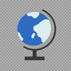World Globe Icon – Earth Geography Symbol

