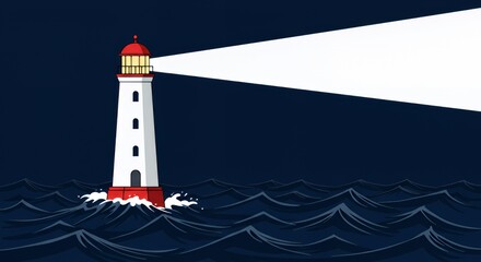 Beacon of Hope: Lighthouse Guiding Through Stormy Seas