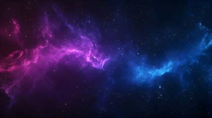 Fototapeta premium Colorful space nebula with stars and cosmic dust, abstract galaxy background with vibrant colors