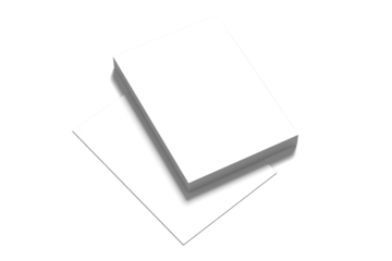 A stack of blank sheets of paper, showcasing a minimalist design suitable for various uses.