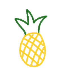 hand drawn pineapple illustration