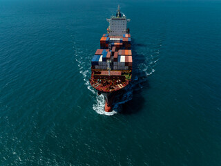 shipping logistic cargo container ship import export goods and distributing products to dealer and...