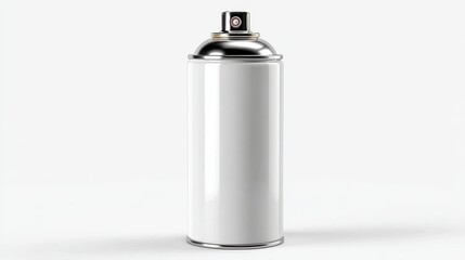 Can of spray paint is sitting on a white background. mochup-3D-isolate-background