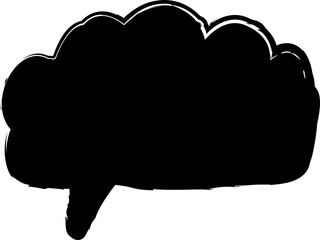 Speech bubbles ink brush, comics, messages