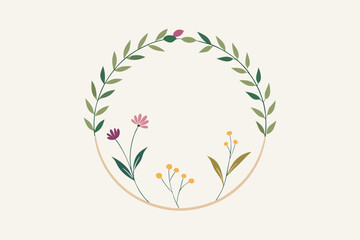easter egg with flowers and leaves