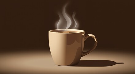 Obraz premium Indulge in the Aromatic Steam Rising from a Warm Mug of Coffee, a Perfect Moment of Tranquility.