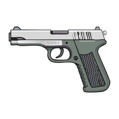 Simple Side View Rifle Vector for War, Defense, and Weapon Graphics

