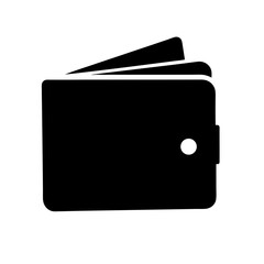 Simple wallet icon for finance management and money storage concepts