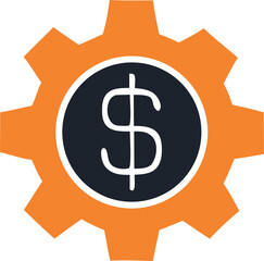 Financial Mechanism A Gear Encasing a Dollar Sign Symbolizing the Interplay Between Industry and Finance for Economic Growth and Stability Set Against a Clean White