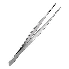 Surgical forceps medical tweezers isolated vector illustration