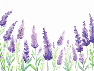 Naklejka premium Watercolor illustration style lavender background
