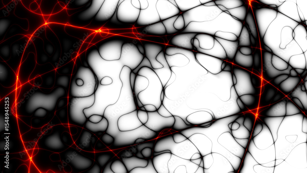 Poster red futuristic technology background with organic motion. energy overlay lines background