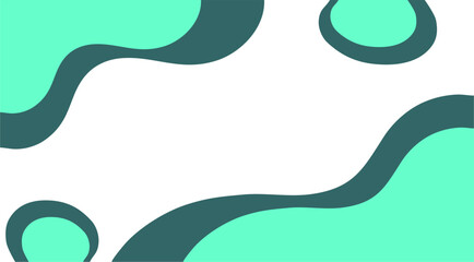 abstract green background with wave and fluid patten on blank white at the middle