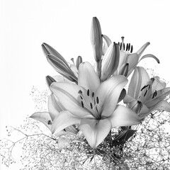 orange lily flower close up