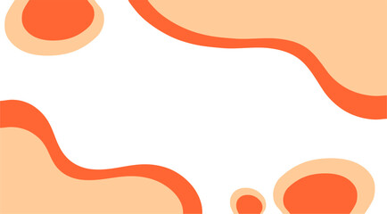 abstract vector fluid and wave with orange background frame