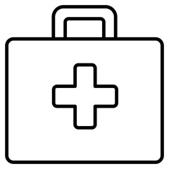 Fototapeta premium First Aid Kit outline icon