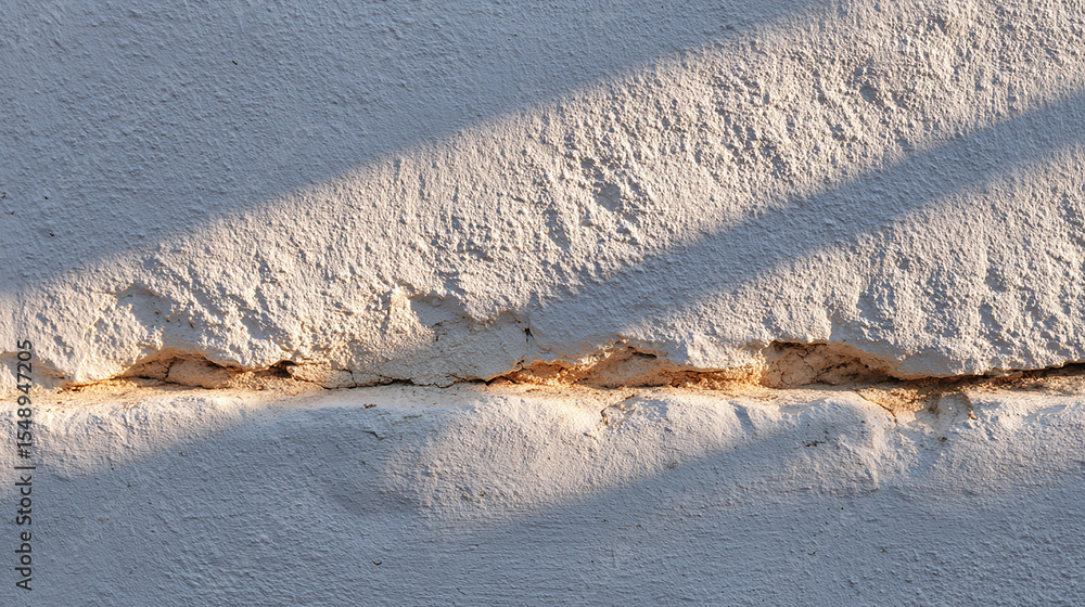 Poster close up detailed texture of rough beige wall surface with natural light and shadows creating warm a