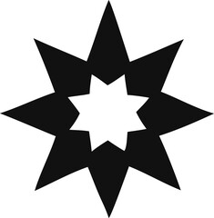 Obraz premium Abstract Starburst Design with Contrasting Black and White Elements Featuring Geometric Shapes and Radial Symmetry for Modern Graphic Applications and Creative Projects This