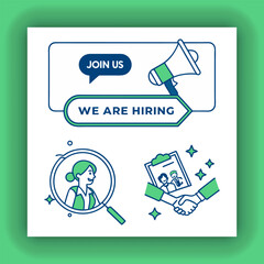 We Are Hiring icon set