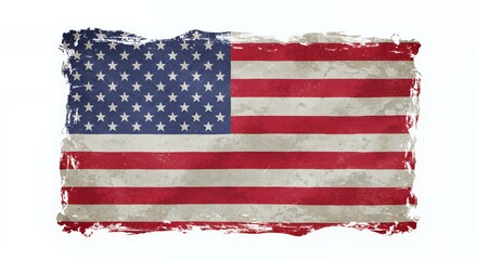 Grunge American Flag: Distressed Patriotic Symbol