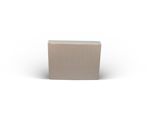 A plain cardboard box, typically used for shipping or storage purposes.
