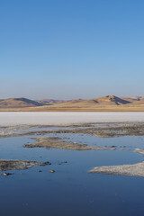 Salt lake named Lake Tuz, Central Anatolia, Turkey