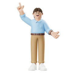3D Render of Man with an Idea